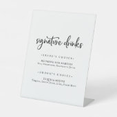 Rustikale Skriptsignatur Getränke signieren Sockelschild (Vorderseite)