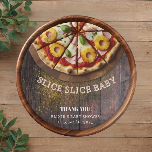 Rustikale Slice Slice Pizza Babydusche Pappteller