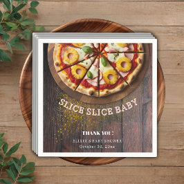 Rustikale Slice Slice Pizza Babydusche Serviette