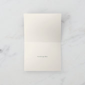 Rustikale Smaragdbrauner Hochzeit Dankeskarte (Innenseite)