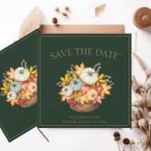 Rustikale Smaragdgrüne Herbstkürbis Hochzeit