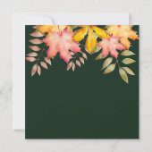 Rustikale Smaragdgrüne Herbstwoche Dankeskarte (Rückseite)