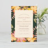 Rustikale Smaragdgrüne Herbstwoche Einladung (Stehend Vorderseite)