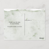 Rustikale Smarald Jewel Tone Landschaft Save the D Postkarte (Rückseite)