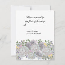 Rustikale Soft Garden Blume Antwortkarte