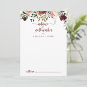 Rustikale Sommer-Blumenzwiebeln - Wünsche Hinweiskarte (Stehend Vorderseite)