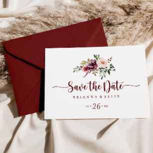 Rustikale Sommer-Blütenblüte Save the Date Postkarte