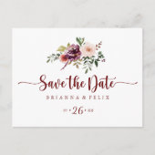 Rustikale Sommer-Blütenblüte Save the Date Postkarte (Vorderseite)