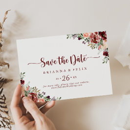 Rustikale Sommer-Blütenhochzeit Save The Date