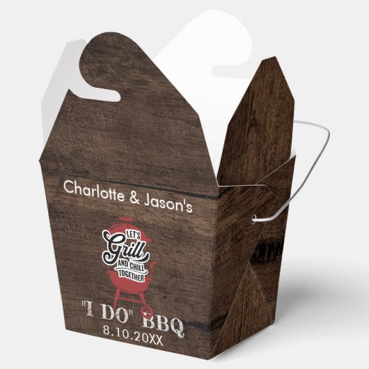 Rustikale Sommer-Engagement Partei I mache GRILLEN Geschenkschachtel (Geöffnet)
