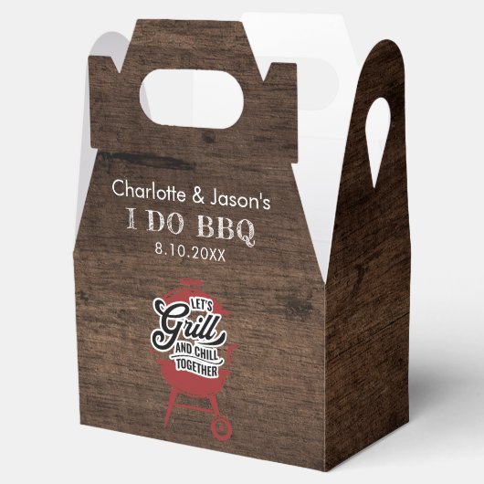 Rustikale Sommer-Engagement Party GRILLEN Geschenkschachtel (Geöffnet)