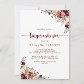 Rustikale Sommer Floral Bridal Lingerie Dusche Einladung (Vorderseite)