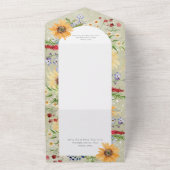 Rustikale Sommer Wildblumen Sonnenblumen Abendesse All In One Einladung (Außenbereich)