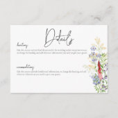 Rustikale Sommer-Wildblumen & Sonnenblumen Details Begleitkarte (Vorderseite)