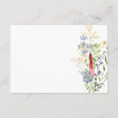 Rustikale Sommer-Wildblumen & Sonnenblumen Details Begleitkarte (Rückseite)