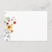 Rustikale Sommer-Wildblumen & Sonnenblumen Empfang Begleitkarte (Rückseite)