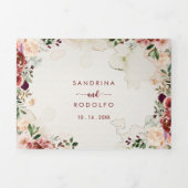 Rustikale Sommerblumenhochzeit Dreifach Gefaltete Einladung (Cover)