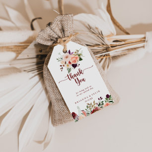 Rustikale Sommerblumenhochzeit Vielen Dank Geschenkanhänger