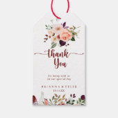 Rustikale Sommerblumenhochzeit Vielen Dank Geschenkanhänger (Vorderseite)