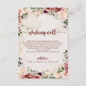 Rustikale Sommerblumenhochzeit wünscht gut Begleitkarte (Vorderseite)