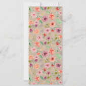 Rustikale Sommerblumenkarte Einladung (Rückseite)