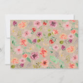 Rustikale Sommerblumenpresse Einladung (Rückseite)