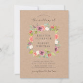 Rustikale Sommerblumenzeremonie Einladung (Vorderseite)