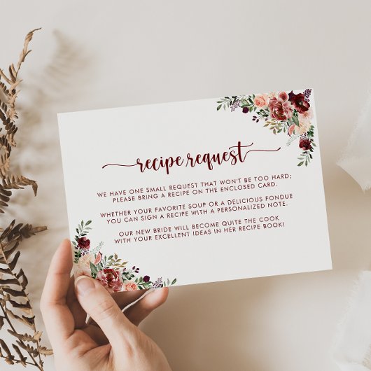 Rustikale Sommerblumenzwiebelrezeption Begleitkarte