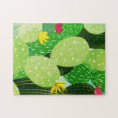 Rustikale Sommergärten Sukkulenter Glitzer Puzzle (Horizontal)