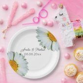 Rustikale Sommerhochzeit mit Gänseblümchen Pappteller (Party)