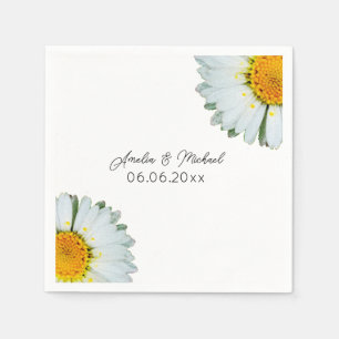 Rustikale Sommerhochzeit mit Gänseblümchen Serviette