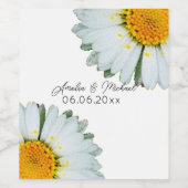 Rustikale Sommerhochzeit mit Gänseblümchen Weinetikett (Einzelnes Label)