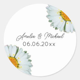 Rustikale Sommerhochzeit - Save The Date Runder Aufkleber