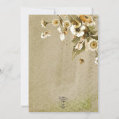 Rustikale Sommerhochzeiten und Wildblumen Einladung (Rückseite)