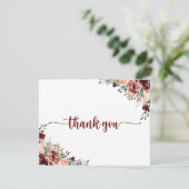 Rustikale Sommerkalligrafie flach Hochzeit als Dankeskarte (Stehend Vorderseite)