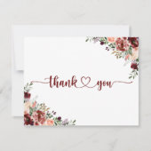 Rustikale Sommerkalligraphie Dankeskarte (Vorderseite)