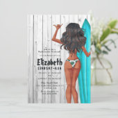 Rustikale Sommerstrasse Surf Beach Bachelorette Einladung (Stehend Vorderseite)