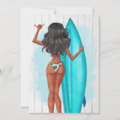 Rustikale Sommersurf Beach Urlaub Geburtstagsparty Einladung (Vorderseite)