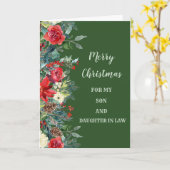 Rustikale Son & Daughter im Gesetz frohe Weihnacht Karte (Gelbe Blume)