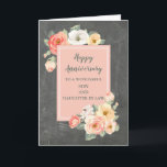 Rustikale Son & Daughter im Jurastudium Karte<br><div class="desc">Glückliche Hochzeitskarte für Jung und Junge im Jura mit rustikalen Blume,  Chalkboard-Muster und herzlichen Vers.</div>