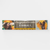 Rustikale Sonnenblume 2023 Abschluss 2 Foto Banner (Horizontal)