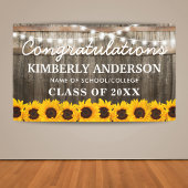 Rustikale Sonnenblume 2025 Abschluss Banner