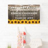 Rustikale Sonnenblume 2025 Abschluss Banner (Insitu)