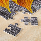 Rustikale Sonnenblume an der Barbe Puzzle (Seite)