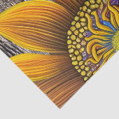 Rustikale Sonnenblume an der Barbe Seidenpapier (Ausschnitt)