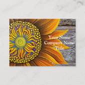 Rustikale Sonnenblume an der Barbe Visitenkarte (Vorderseite)
