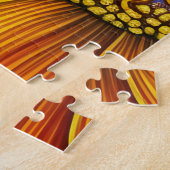 Rustikale Sonnenblume auf blau Puzzle (Seite)