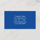 Rustikale Sonnenblume auf blau Visitenkarte (Rückseite)