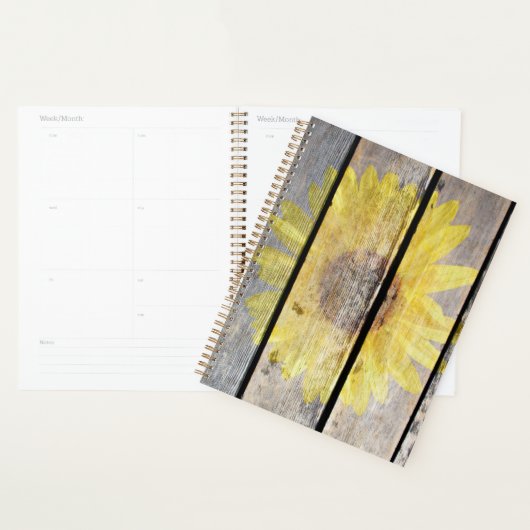 Rustikale Sonnenblume auf Holz Planer (Anzeige)