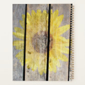 Rustikale Sonnenblume auf Holz Planer (Rückseite)